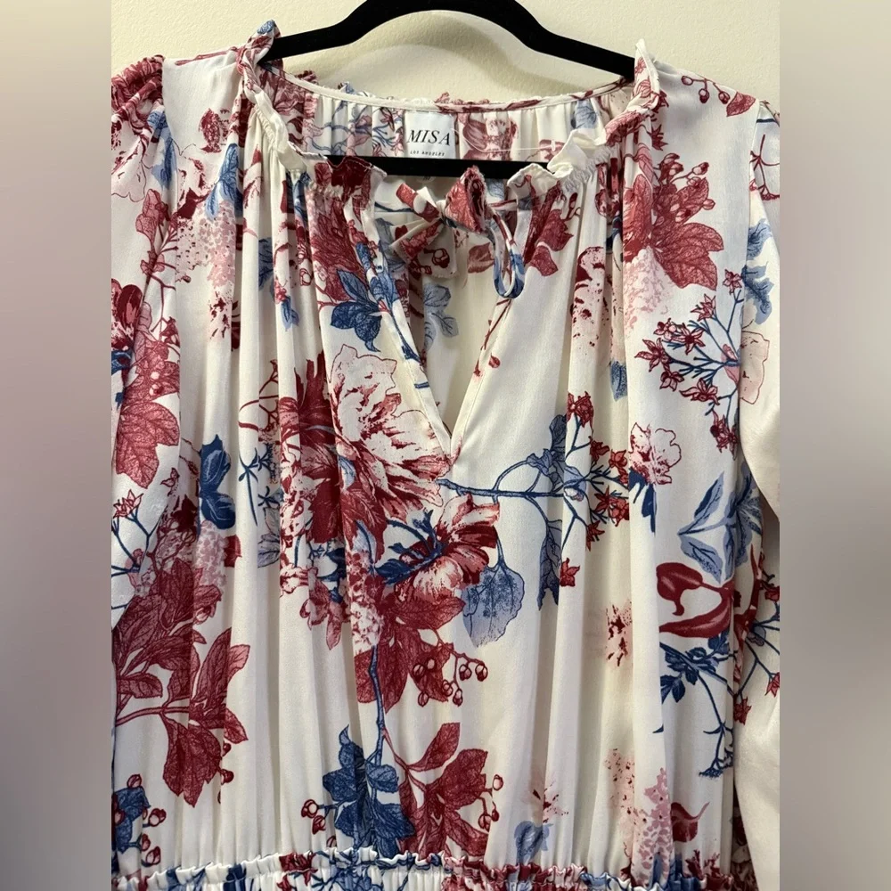 MISA Los‎ Angeles Cecilia Floral Tiered Mini Dress - M